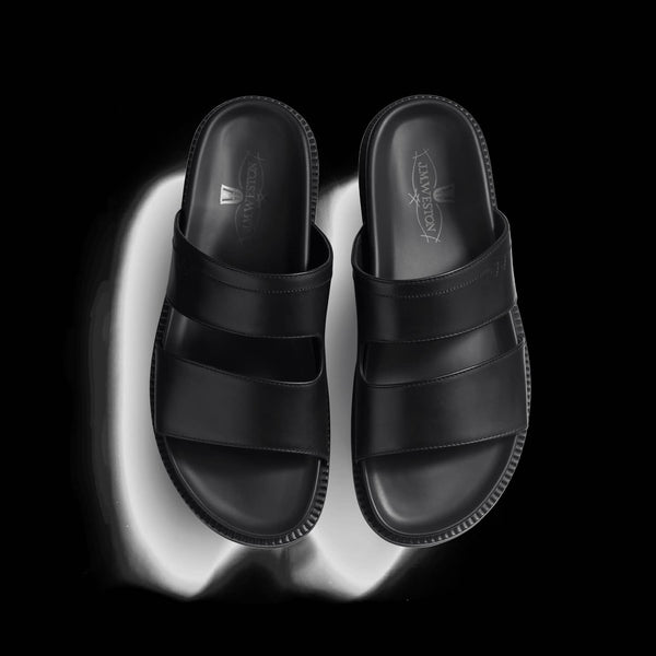 mules J.M. Weston Anatomique Double V en cuir noir