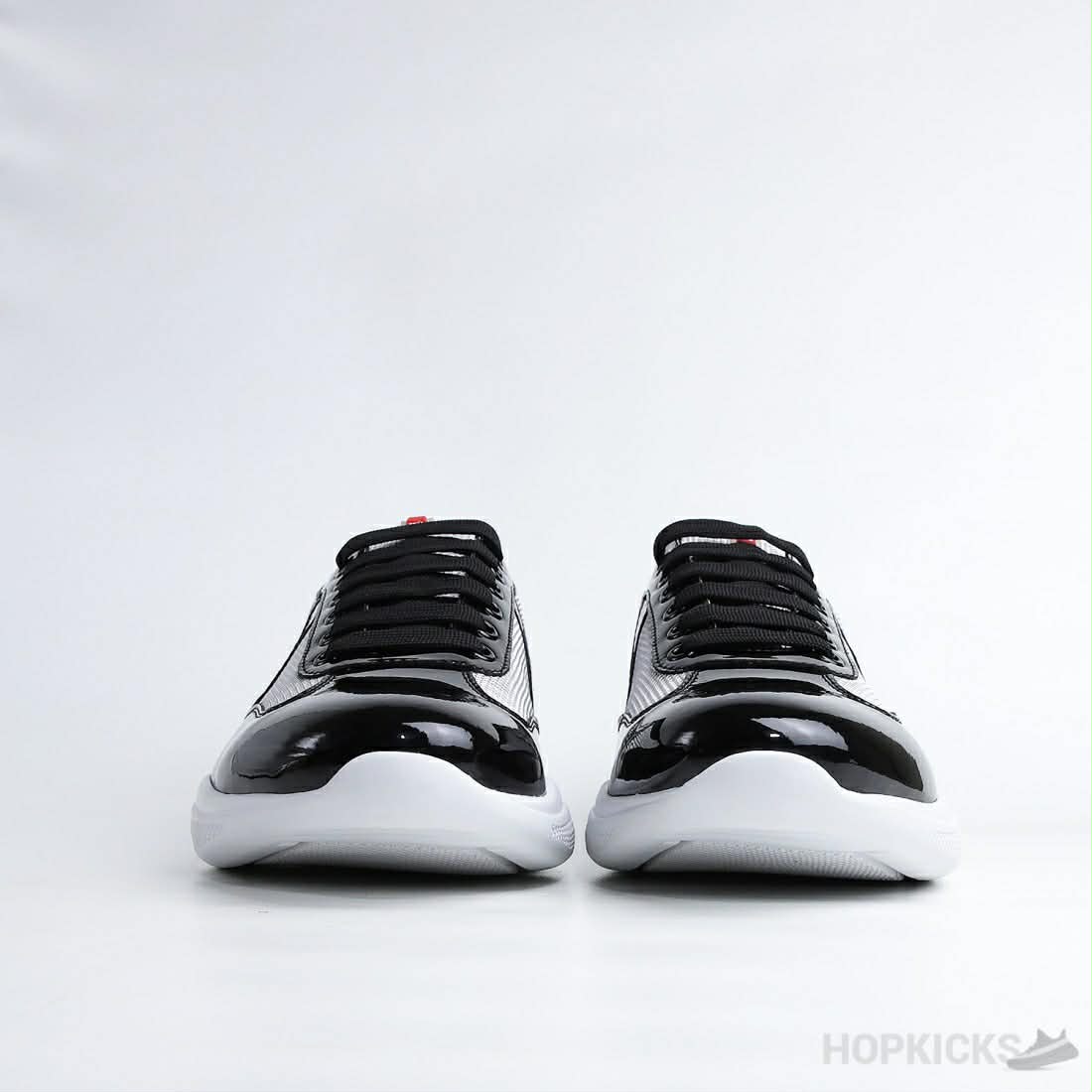 Prada Sneaker Patent Leather Grey and White