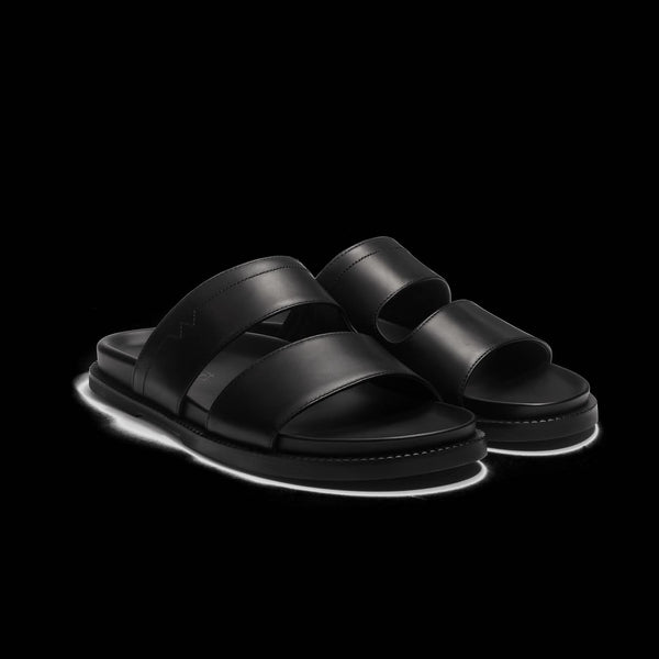 mules J.M. Weston Anatomique Double V en cuir noir