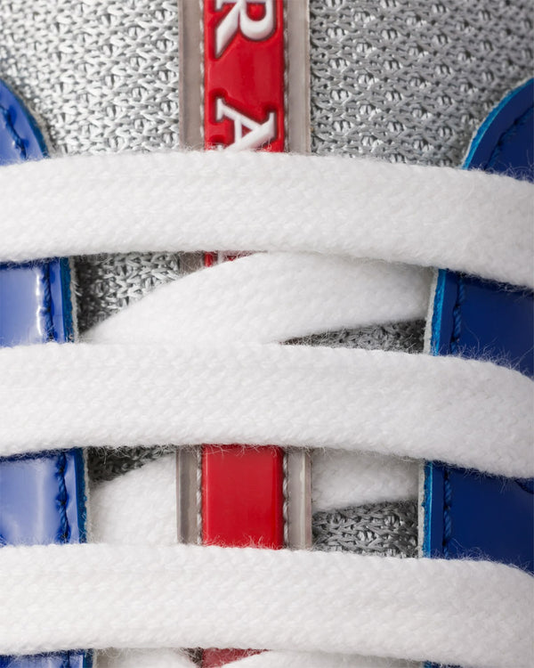 Prada Blue Patent Leather‑Blend America’s Cup Sneaker