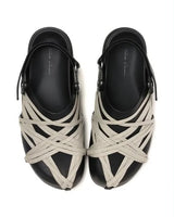 Rick Owens Megalaced Granola en cuir noir