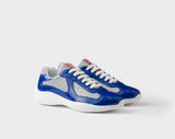 Prada Blue Patent Leather‑Blend America’s Cup Sneaker
