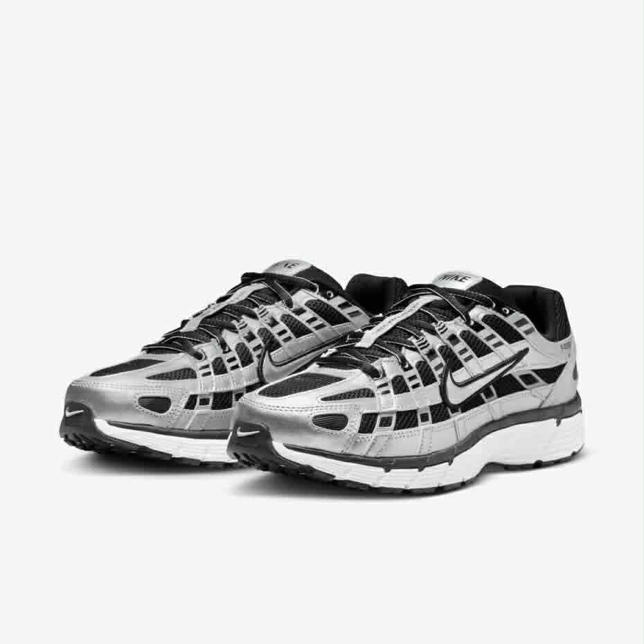 Sneaker P-6000 Metallic Silver/White/Black.